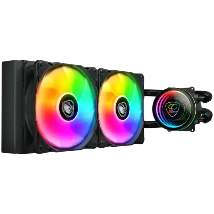 COUGAR Poseidon Elite ARGB 240 AiO Liquid Cooler, Black