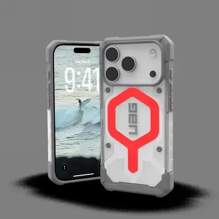 UAG Pathfinder Clear MagSafe Bundle Case with Lanyard for iPhone 17 Pro - Blue Photo