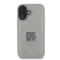 DKNY PU Leather Quilted Stack Logo Case for iPhone 16 Plus Grey — Foto 1