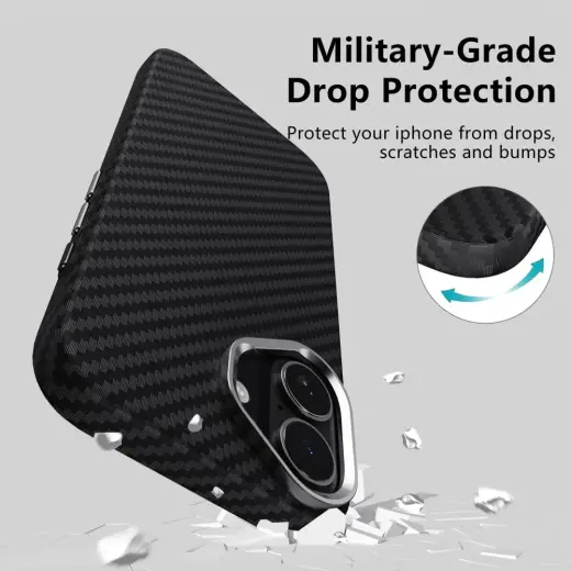 TECH-PROTECT ION CARBON MAGSAFE IPHONE 17 BLACK|SILVER Foto 4