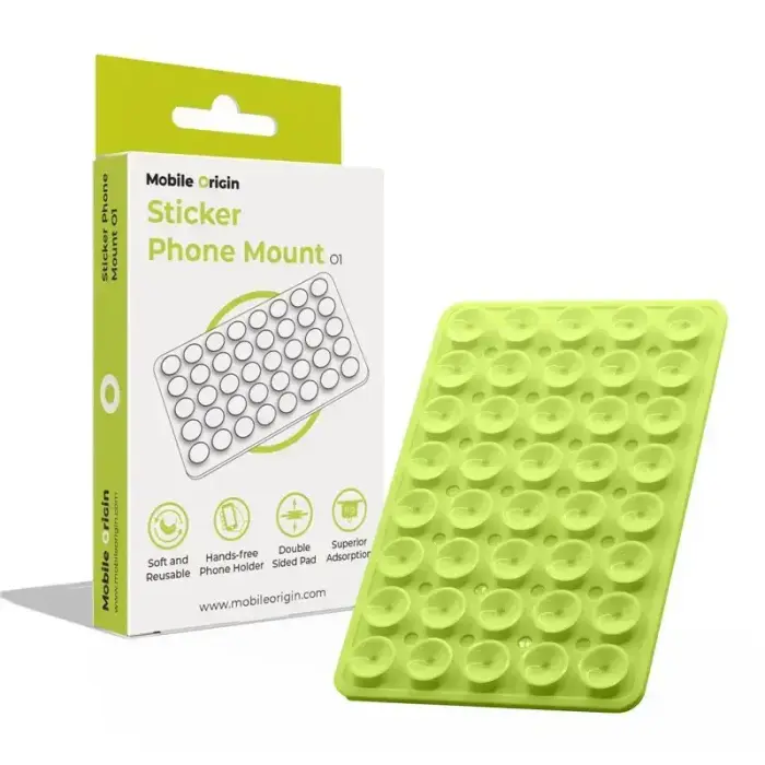 Mobile Origin Sticker Phone Mount O1, green