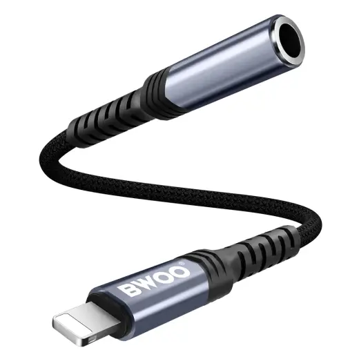 BWOO Adapter AUX 3.5mm - Lightning Black BZ48 Photo
