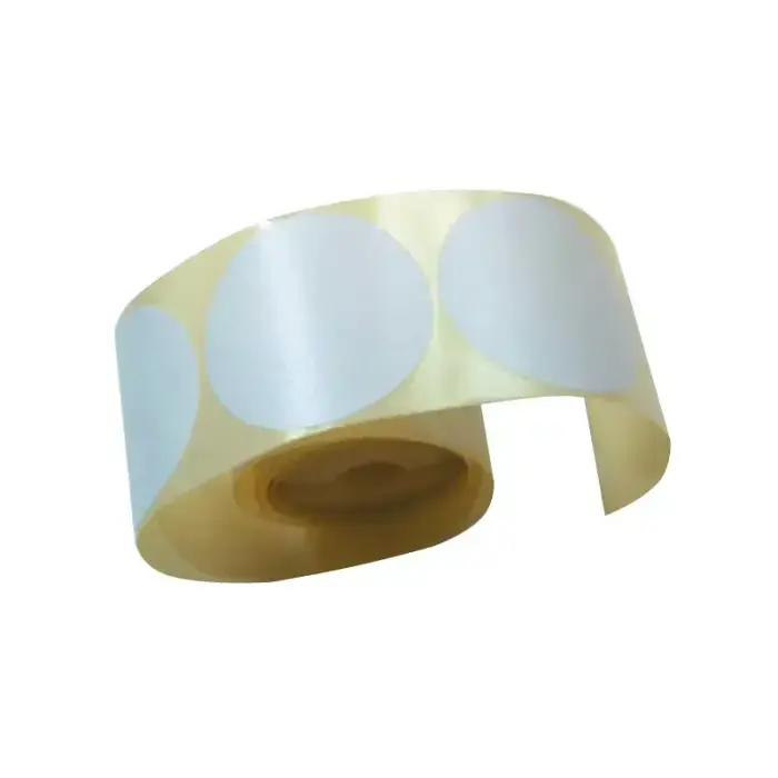 Notāru uzlīmes ar diametru 50mm, apaļas, baltas, 200 uzlīmes/rullī