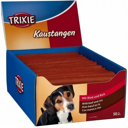Gardums suņiem : Trixie Chewing sticks with beef, 65 g. * 50 gab. Foto 1