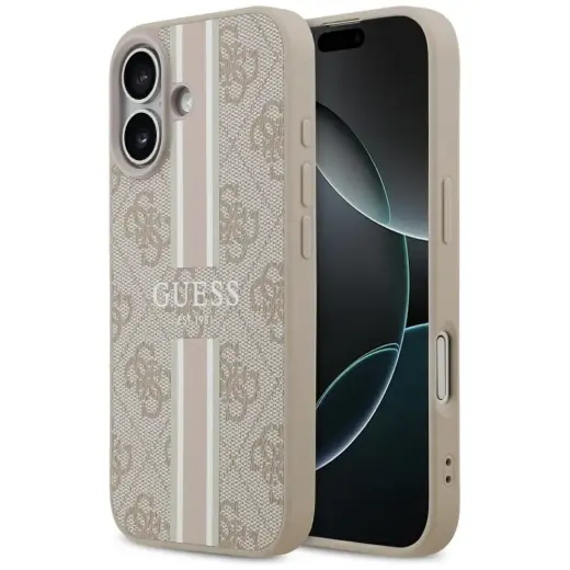 Case Guess 4G Printed Stripes MagSafe for iPhone 17 pink Фото num