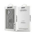 DKNY PU Leather Quilted Stack Logo Case for iPhone 16 Plus Grey — Foto 5