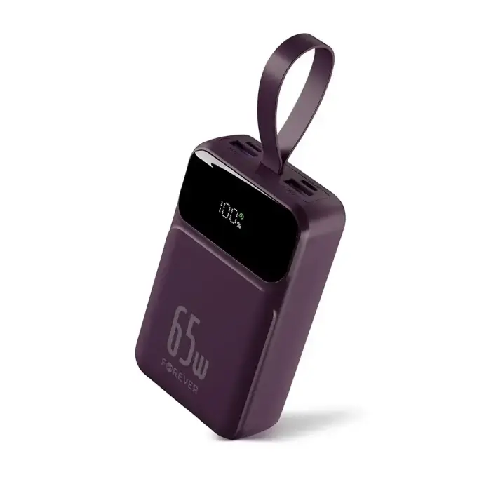Внешний аккумулятор (powerbank) Forever Vibe-TB65 | 20 000 мА·ч | 65 Вт | PD, QC | USB-C | красный