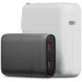 Wall charger Energea TravelWorld Edge 65W 2xUSB-C PD|PPS|QC3.0 (US|UK|EU) graphite Foto 2