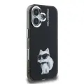 Karl Lagerfeld IML Aquarelle Choupette Case for iPhone 16 Black — Photo 3