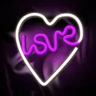 Neon LED Light LOVE HEART purple white NNE02 Neolia Foto 4