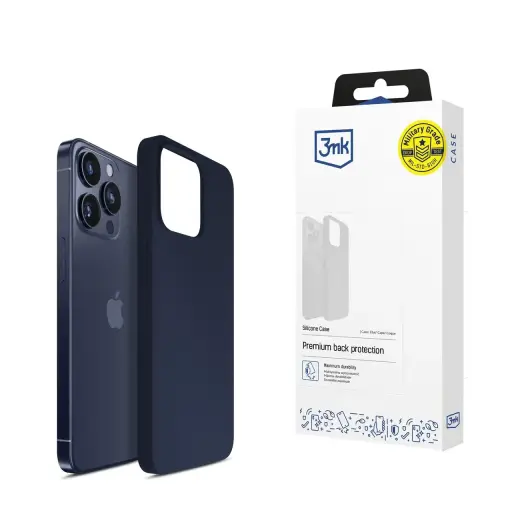 3mk Silicone Case for iPhone 16 Pro - Navy Blue