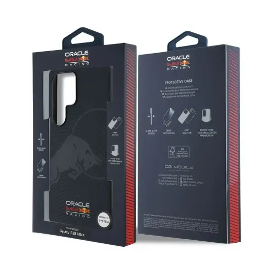 Red Bull Leather Meshed Debossed Logo MagSafe Case for Samsung Galaxy S25 Ultra Navy Foto 6