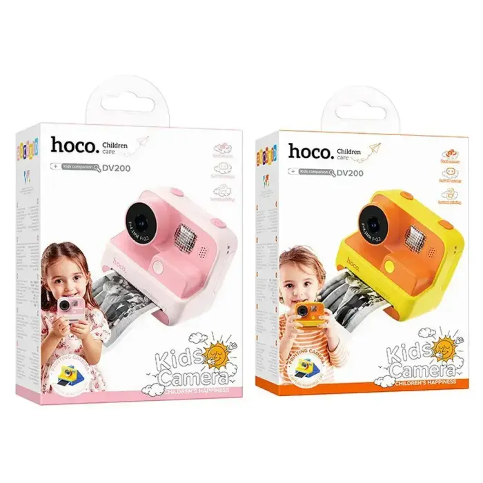 Digital kids camera with printer Hoco 1MP 2,0" HD Ready DV200 yellow Foto 9