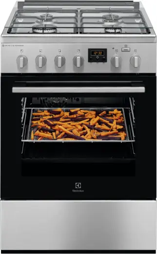Electrolux gāzes plīts ar elektrisko cepeškrāsni, nerūsējoša tērauda ar pārklājumu pret pirkstu nospiedumiem, 60cm Photo