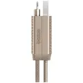 Cable Bazic GoCharge Alucable 4in1 (USB-A|USB-C - USB-C|Lightning) 15cm 60W 3A PD Fast Charge gold Foto 4