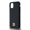 DKNY PU Leather Repeat Pattern Stack Logo MagSafe Case for iPhone 11 Black — Foto 3