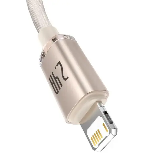 Baseus cable Crystal Shine USB - Lightning 1,2 m 2,4A pink Фото num