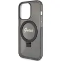 Guess Ring Stand Script Glitter MagSafe case for iPhone 15 Pro - black — Foto 6