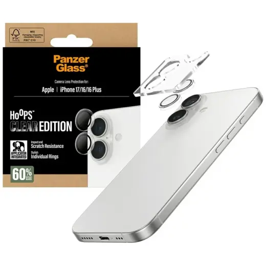 PanzerGlass Hoops Tempered Glass Lens Screen Protector for iPhone 17 | 16 | 16 Plus Foto 4