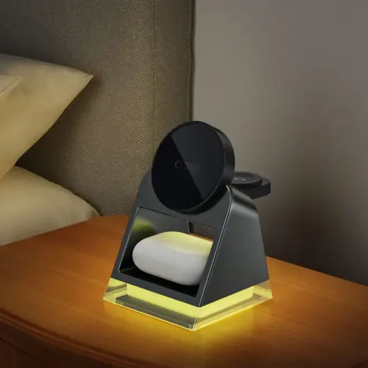 TECH-PROTECT QI15W-A43 3IN1 MAGNETIC MAGSAFE WIRELESS CHARGER BABY PINK Фото num