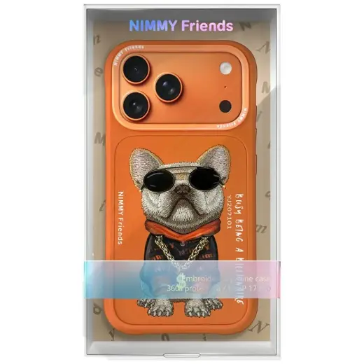 Etui Nimmy Glasses Cool Dog do iPhone 17  Pro pomarańczowy Foto 7