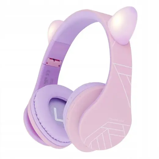 PowerLocus BT Headphones P2 Kids Cat Ears Purple|P