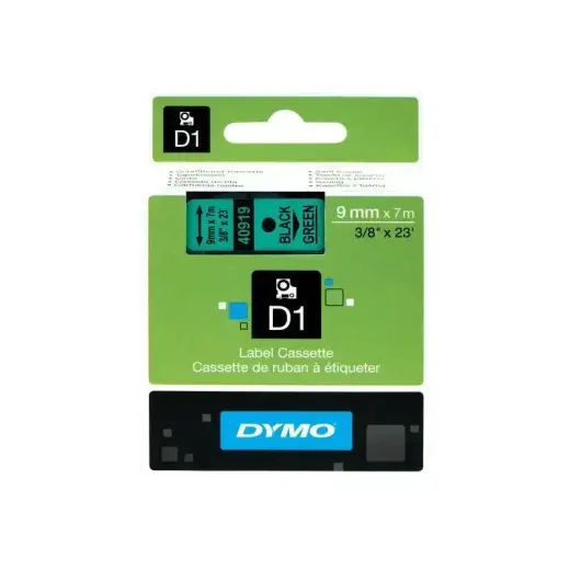 Dymo Schriftband 40919 Green Black Schwarz (S0720740) Фото num