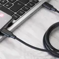 Proove Striped Silicone провод для передачи данных и зарядки | USB-C на USB-C | 60W | 1м | черный Фото num