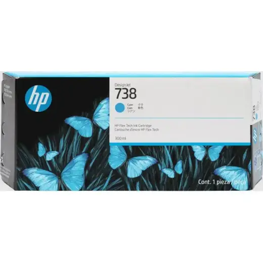 HP Ink No 738 HP738 HP 738 300ml Cyan (676M6A) Foto 4