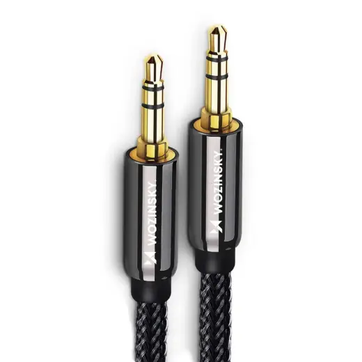 Wozinsky universal mini jack cable 2x AUX cable 1.5 m black Photo