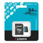 Kingston memory card 64GB microSDXC Canvas Go Plus Gen4 200MB/s A2 U3 V30 Card + Adapter Фото num