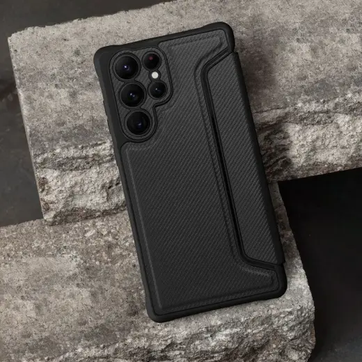 Fusion Razor Book grāmatveida maks Xiaomi Redmi Note 12 4G melns Foto 3