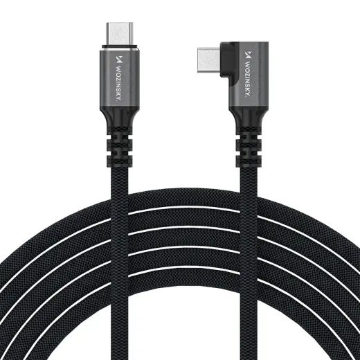 Wozinsky WPS2-UY41S USB-C Thunderbolt 4 240W Angled Cable 2m - Black Foto 2