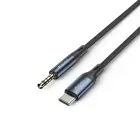 YESIDO AUDIO CABLE YAU42 TYPE-C/3,5 AUX MALE 1M BLACK Foto 1