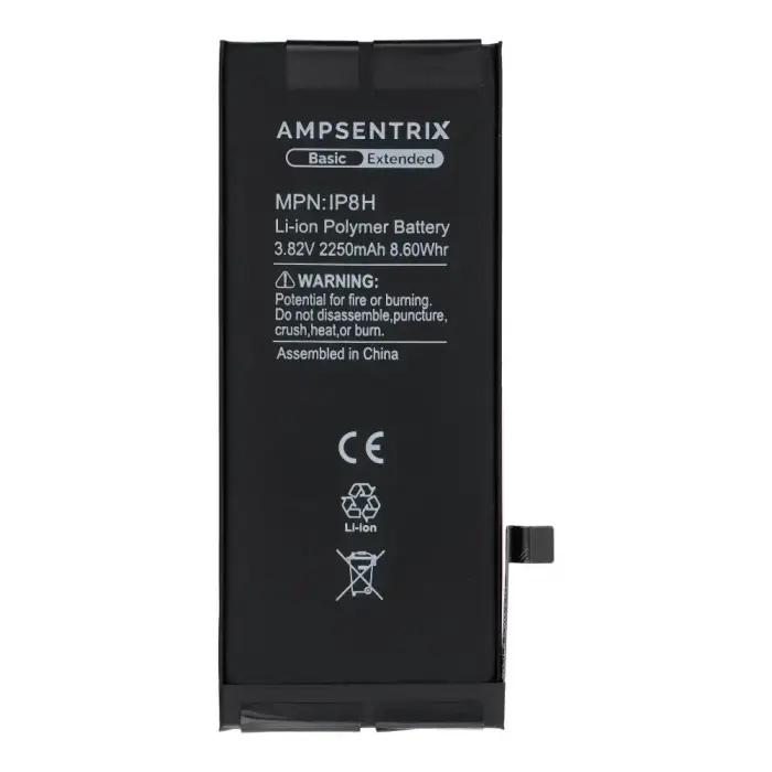  AmpSentrix Basic battery for iPhone 8 (high capacity 2250 mAh) Фото num