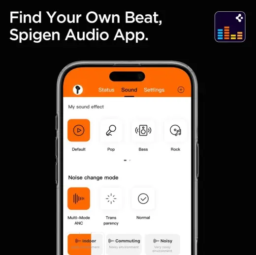 SPIGEN SA2403 ANC PRO HEADPHONES BLACK Photo