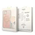 Zestaw Guess GUBPP14SH4EACSP Case+  Charger iPhone 14 | 15 | 13 6,1" różowy|pink hard case 4G Print MagSafe Фото num