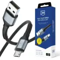 3mk Hyper Cable N-SERIES USB-A | MicroUSB 1m 5V|2.4A 12W | black Foto 1