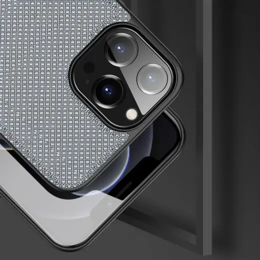 Dux Ducis Fino case covered with nylon material for iPhone 13 Pro Max gray Photo