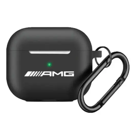 AMG AMAP2RBK AirPods Pro 2 vāciņš melns silikona ar baltu logotipu