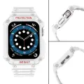Protect Strap Band Band with Case for Apple Watch 7 | SE (41|40 | 38mm) Case Armored Watch Cover White Foto 4