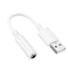 Borofone Adapter BV22 Lemon - USB to jack 3,5mm - white Photo
