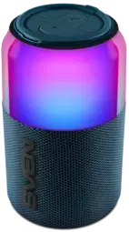portable speaker SVEN PS-130, blue, power output 10W (RMS), TWS, Bluetooth, USB, lithium battery