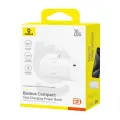 Baseus Compact IP external battery (powerbank) | 5000 mAh | 20W | USB-C, Lightning | white Photo