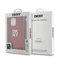 DKNY PU Leather Stack Logo Wrist Strap Case for iPhone 14 Pro Red — Foto 4