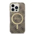 Guess 4G MagSafe Compatible Case + Wireless Charger for iPhone 14 Pro Max Brown Foto 3