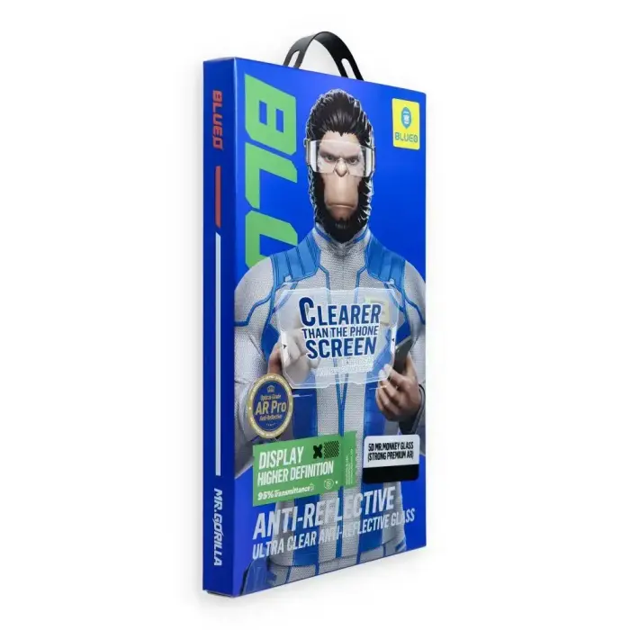 5D Mr. Monkey Glass Strong Premium Ultra Clear AR aizsargstikls telefona ekrānam iPhone 18 Pro Max