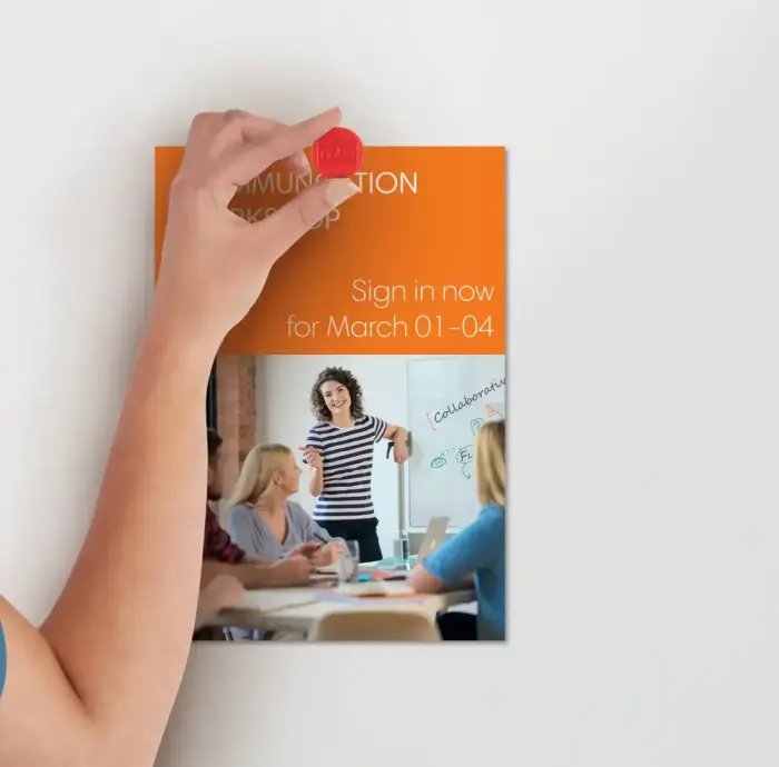 Tāfeles magnēti NOBO, 20 mm, 8 gab., sarkanā krāsā Foto 5