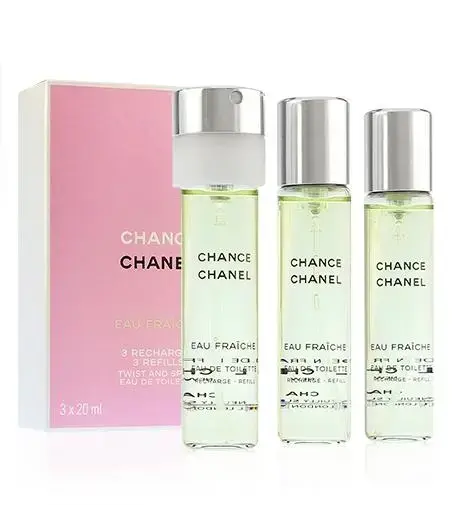 Chanel Chance Eau Fraiche Eau de Toilette 3x20 ml for women refill Photo