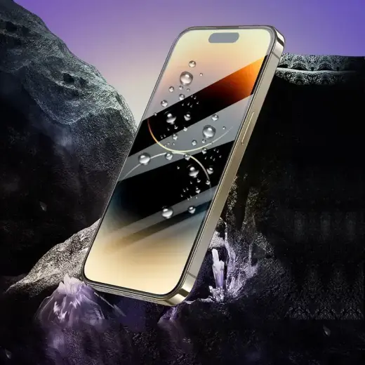 Borofone Tempered glass BF8 Diamond Armor Full Screen 5D Large Arc for Iphone 14 Pro - 10 pieces Foto 5
